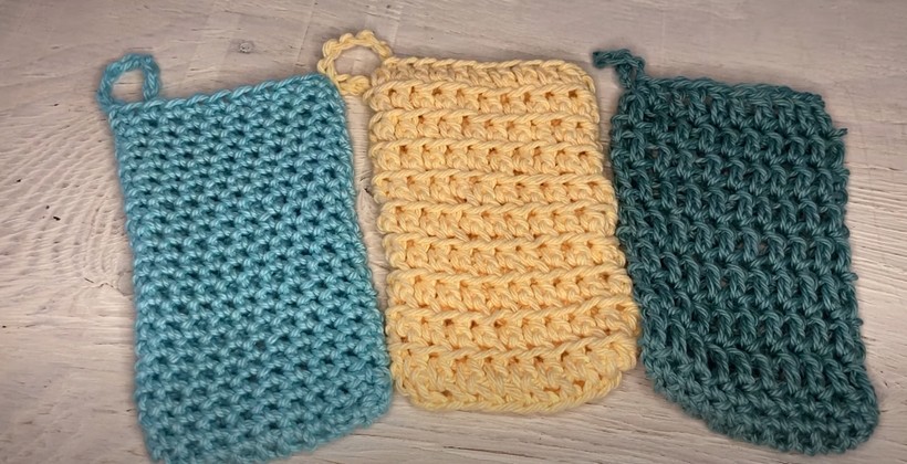 Crochet Spiral Soap Sack