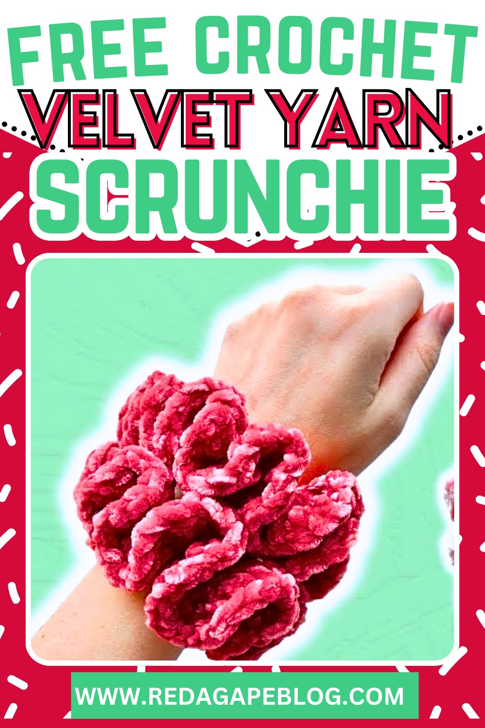 Crochet Velvet Scrunchie