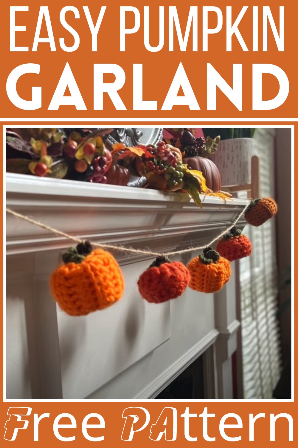 Easy Crochet Pumpkin Garland