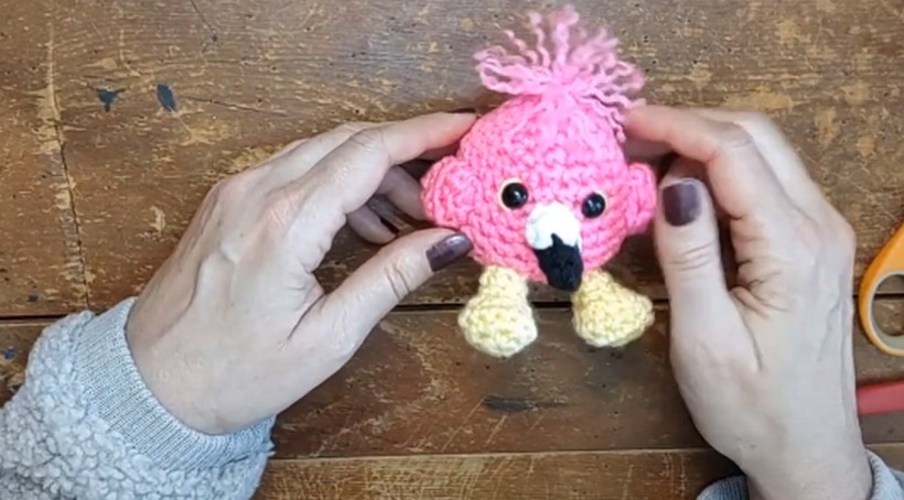 Flamingo Crochet Doll