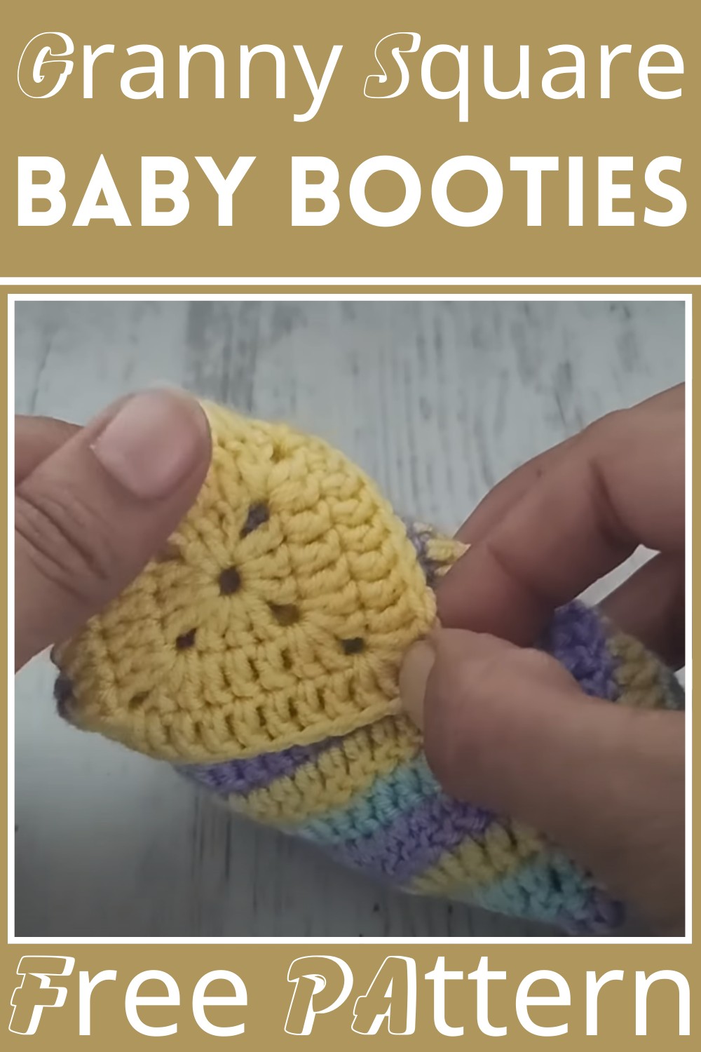 Granny Square Baby Booties Pattern