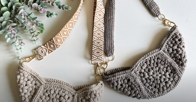 Granny Square Crossbody Bag Crochet Pattern