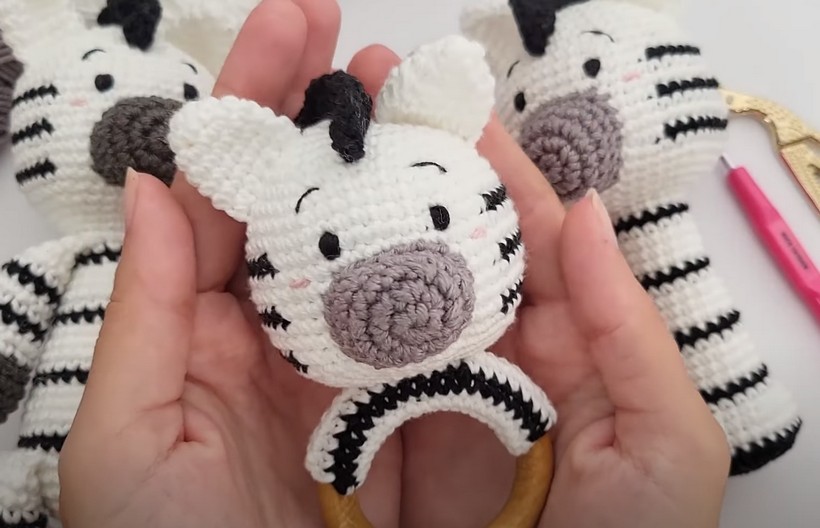 How To Crochet A Baby Rattle Zebra