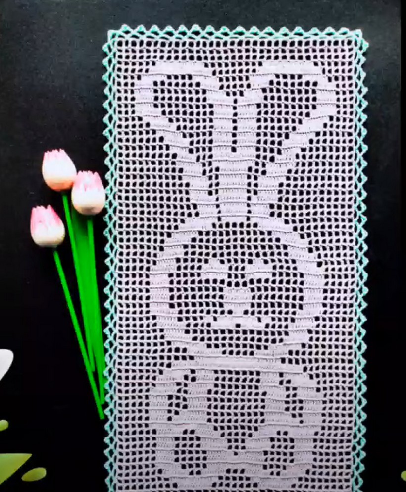 How To Crochet Bunny Table Runner