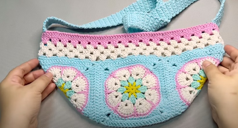 How To Crochet Granny Square Cross Bag