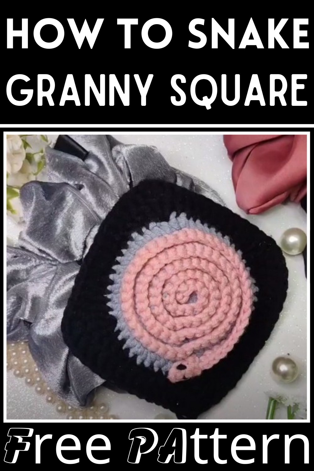 How To Crochet Snake Granny Square