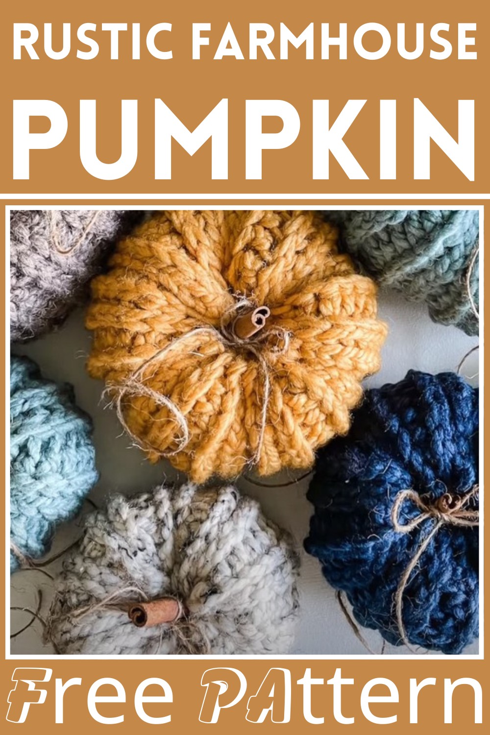 Rustic Farmhouse Crochet Pumpkin