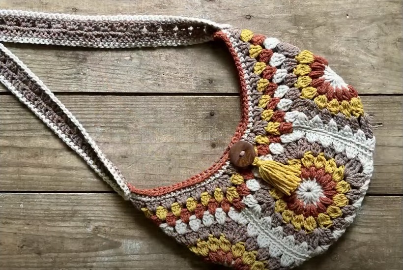 Sunburst Granny Square Bag