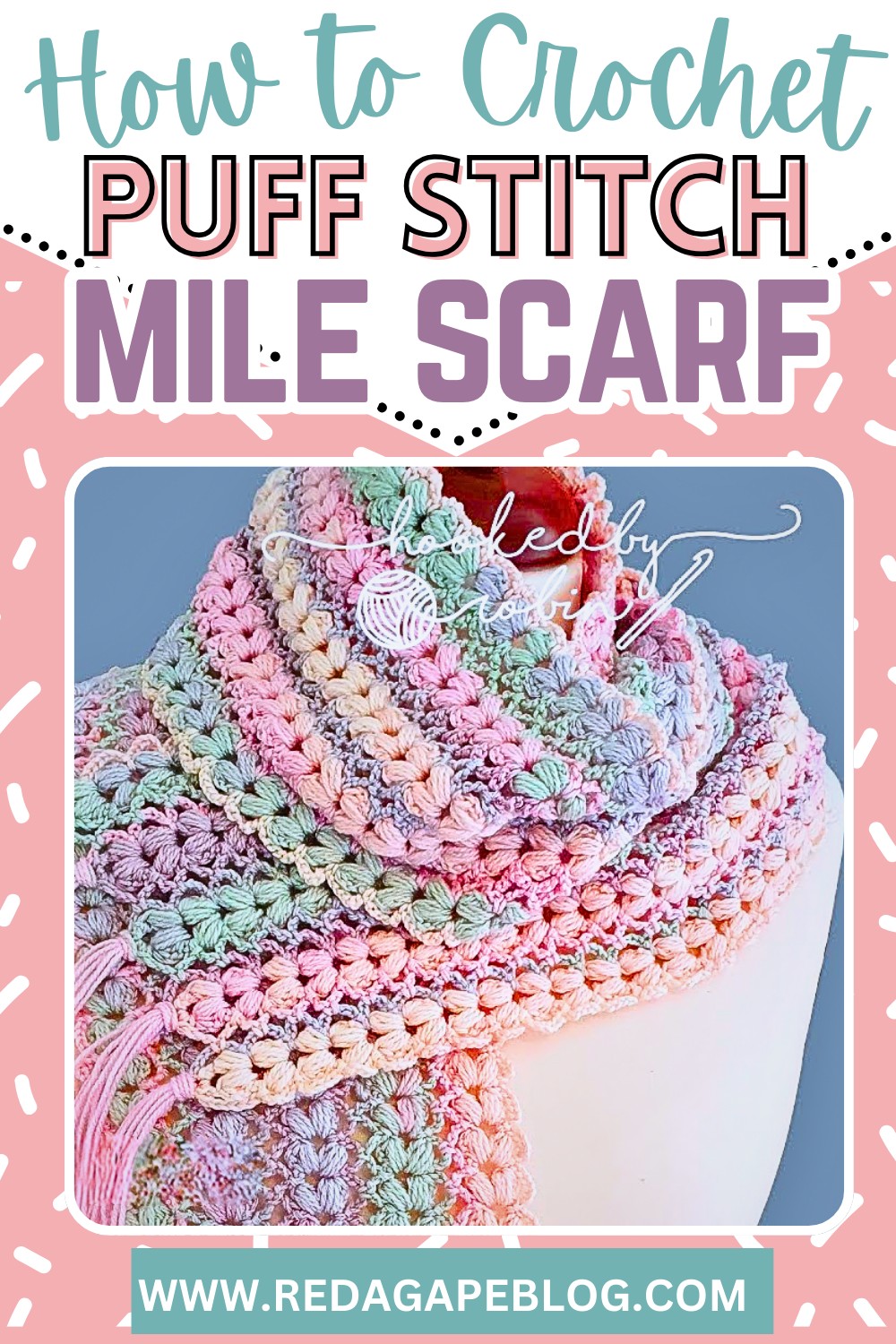 puff stitch scarf pattern