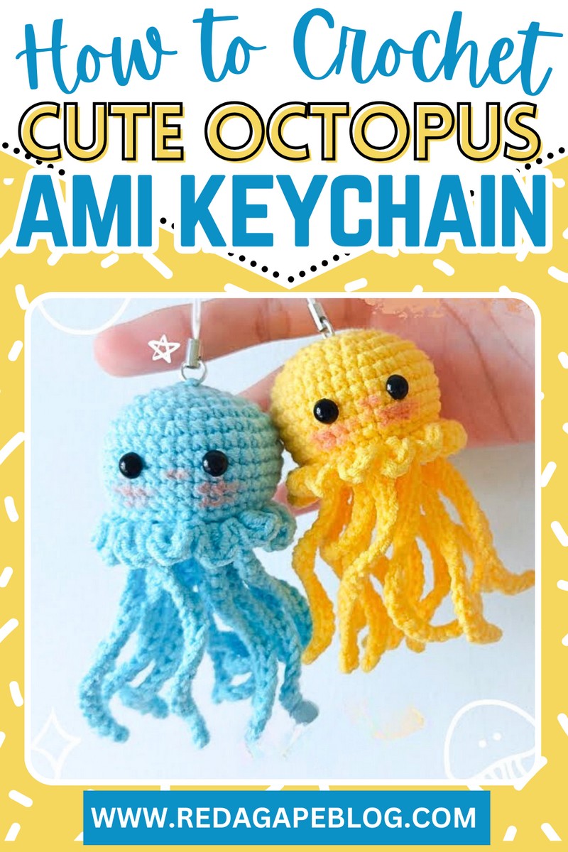 Amigurumi Octopus And Jellyfish Keychain