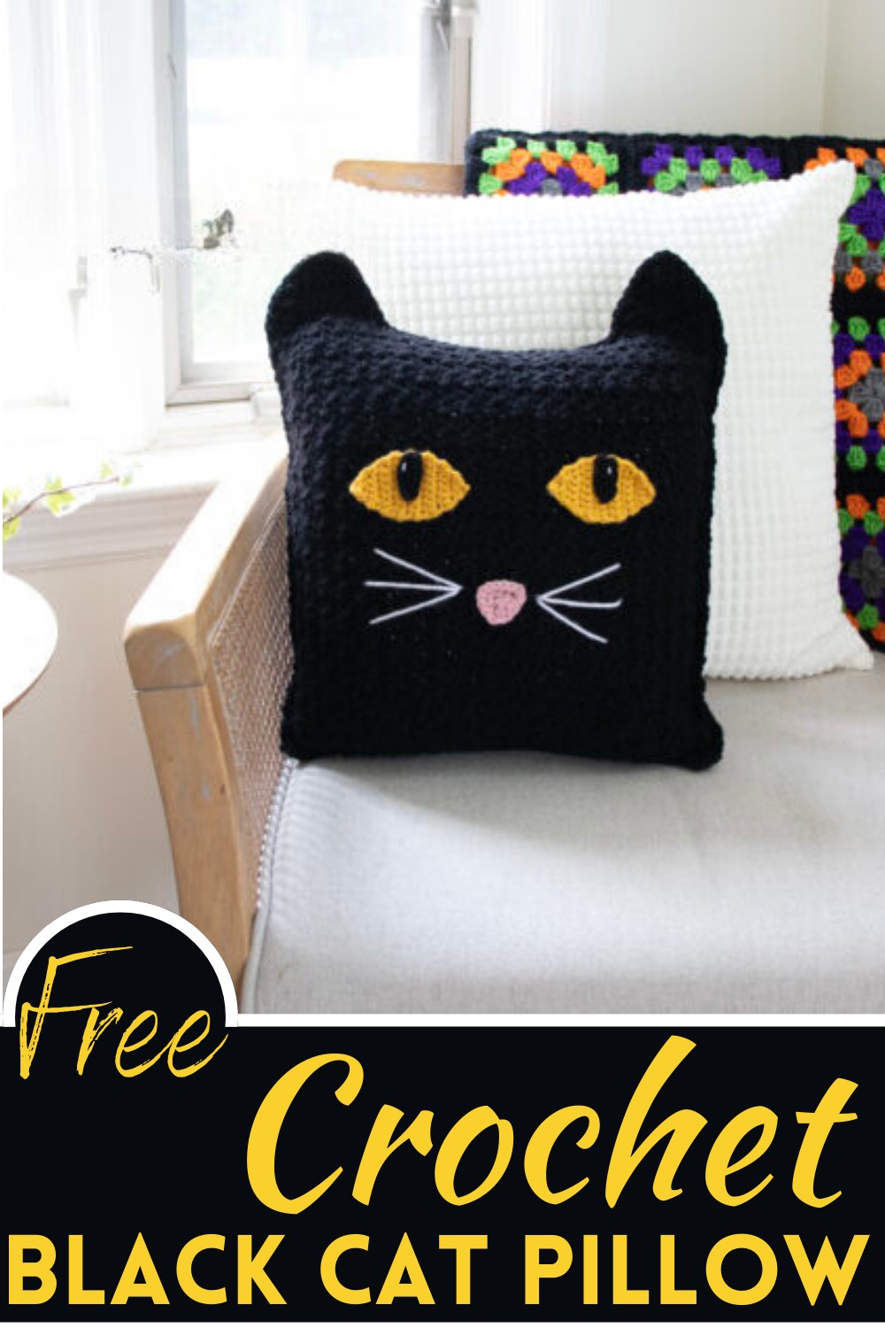 Black Cat Pillow