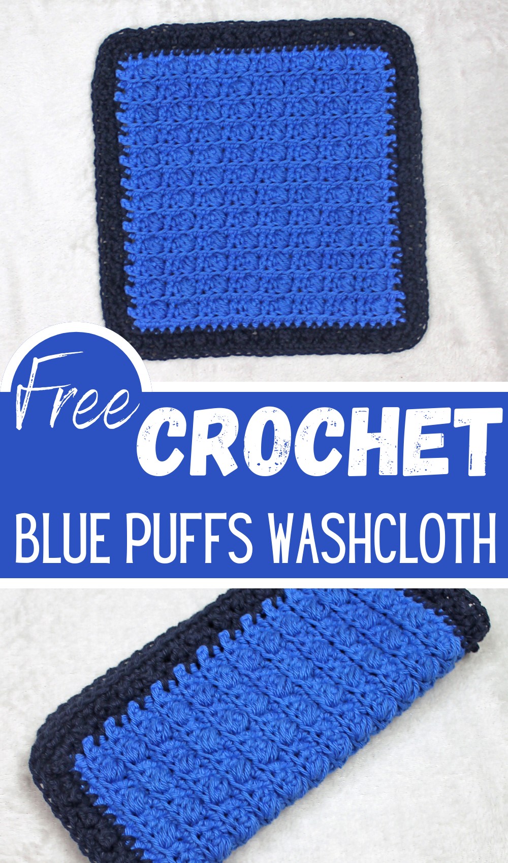 Blue Puffs Washcloth