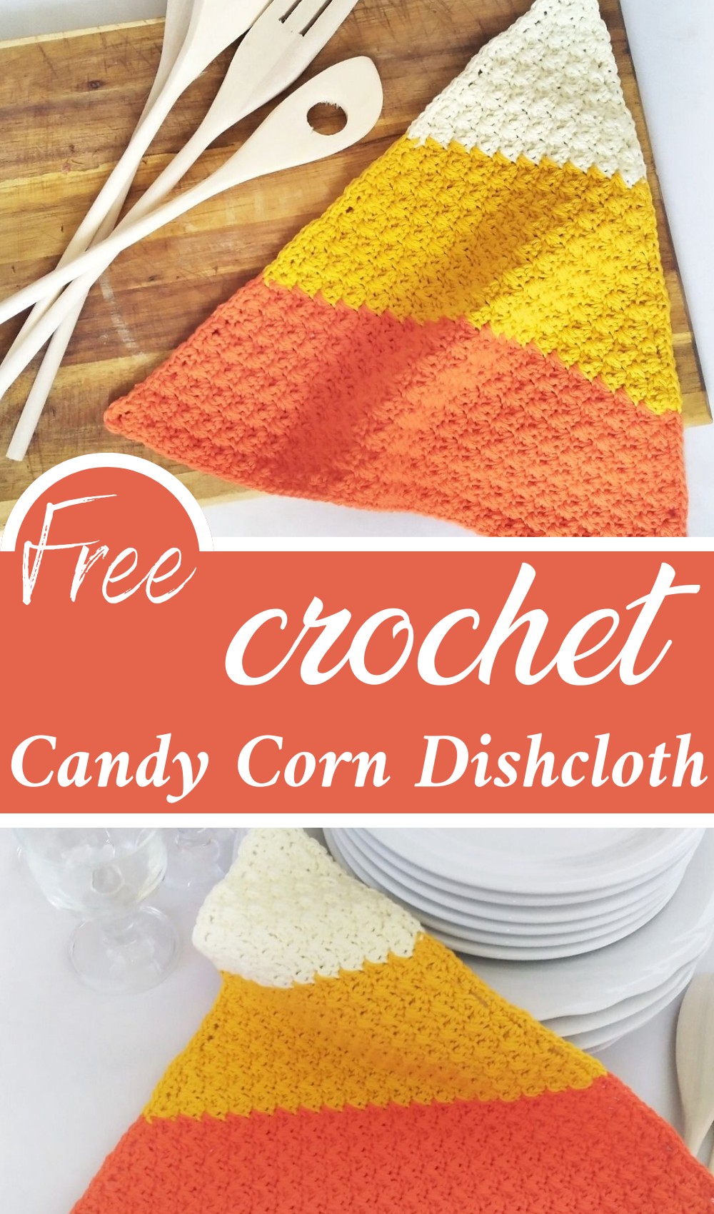 Candy Corn Dishcloth