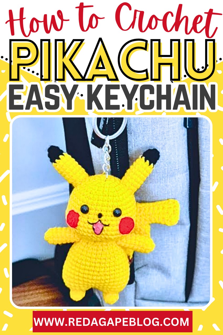 Crochet Amigurumi Pikachu Keychain