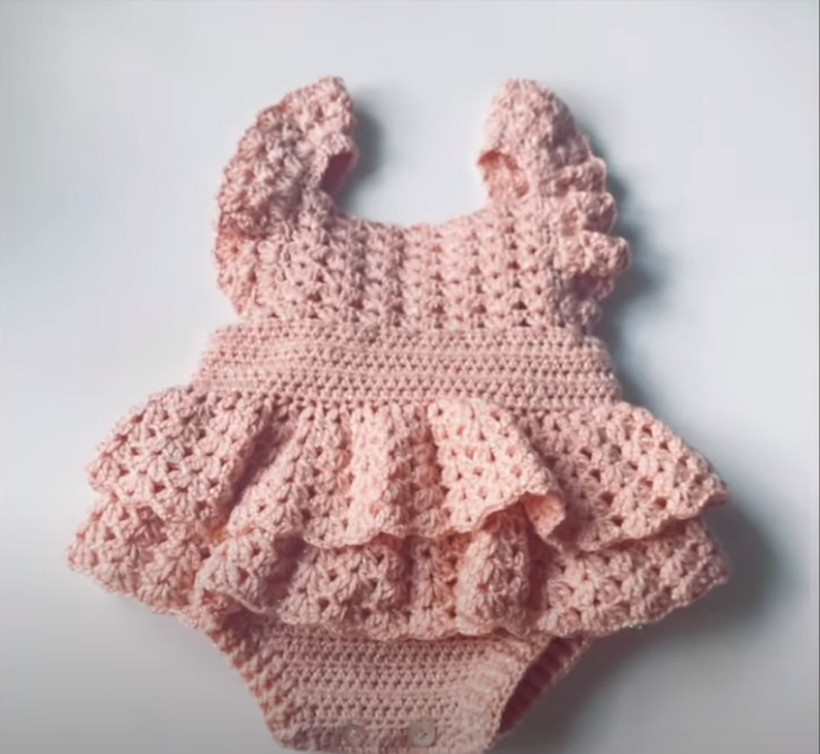 Crochet Baby Romper Dress