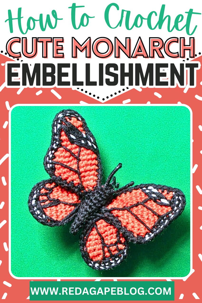 Crochet Butterfly Monarch
