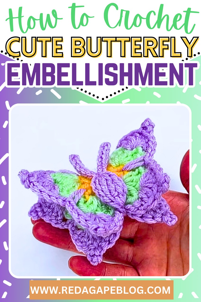 Crochet Butterfly embellishment