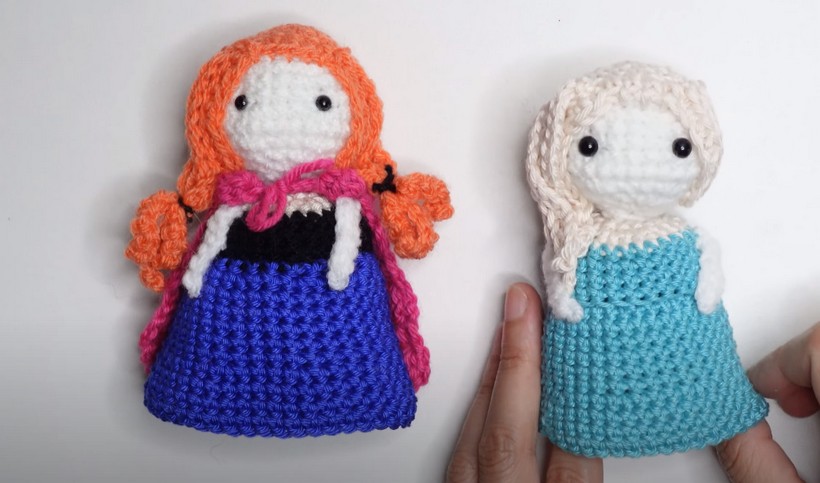 Crochet Frozen Princess Elsa & Anna Amigurumi