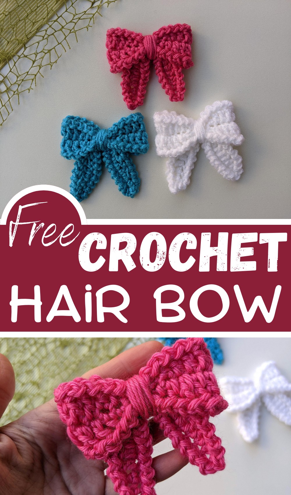 Crochet Hair Bow