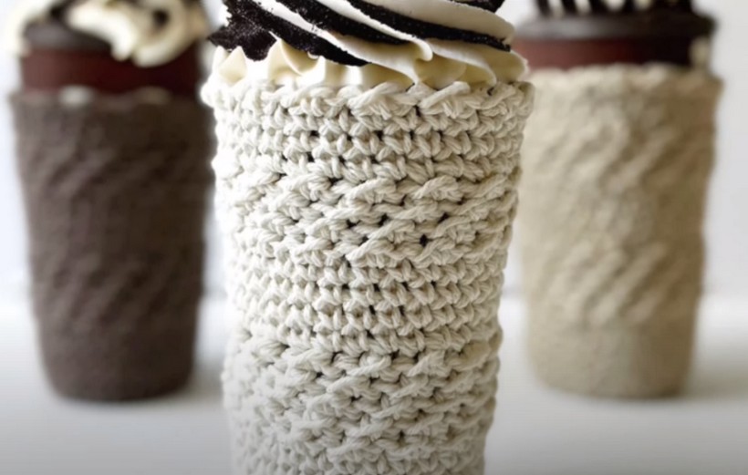 Crochet Iced Coffee Cozy
