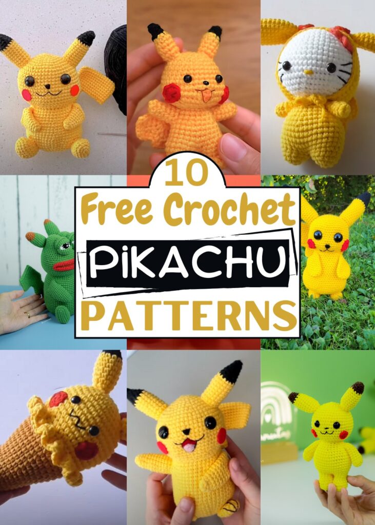 10 Easiest Crochet Pikachu Patterns For Pokémon Fans! - Red Agape Blog
