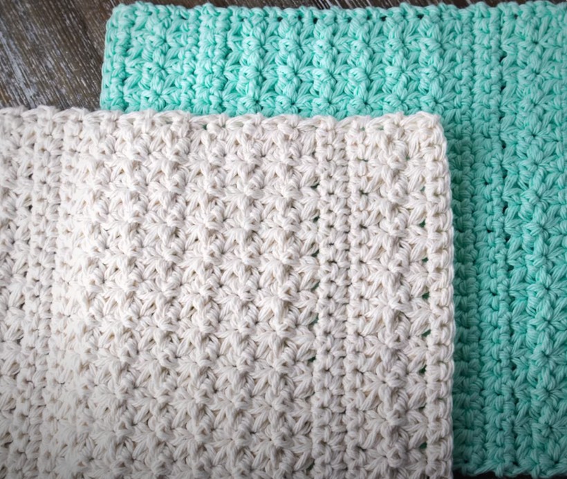 Crochet Trinity Stitch Dishcloth Pattern