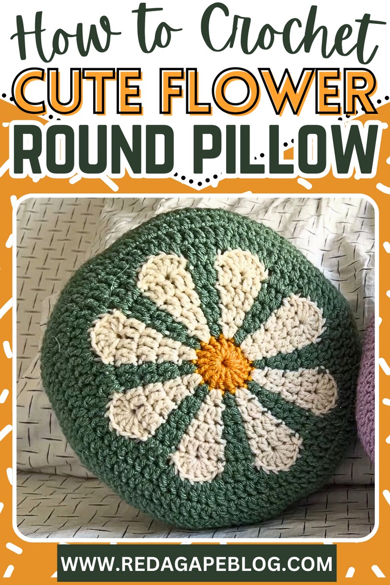 Cute Crochet Flower Pillow Cushion