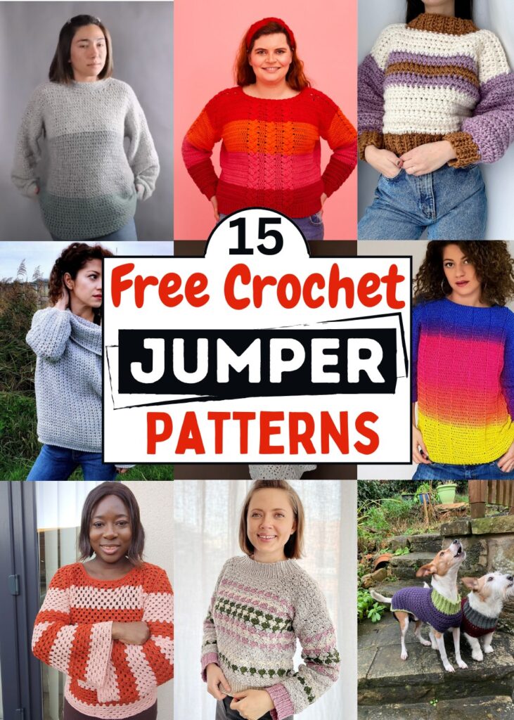 15 Free Crochet Jumper Patterns To Stay Warm & Cozy! Red Agape Blog