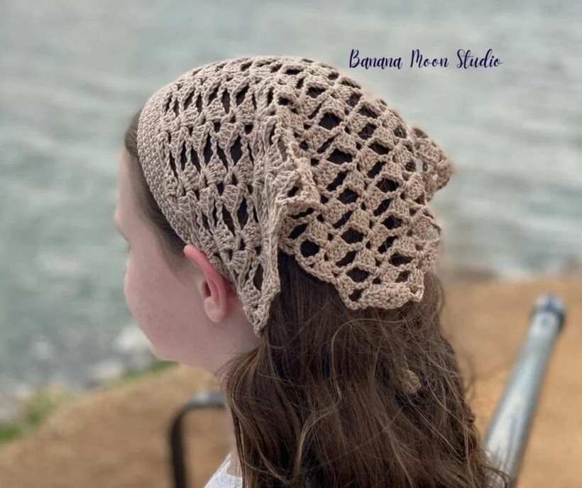 Free Lacy Crochet Hair Kerchief Pattern