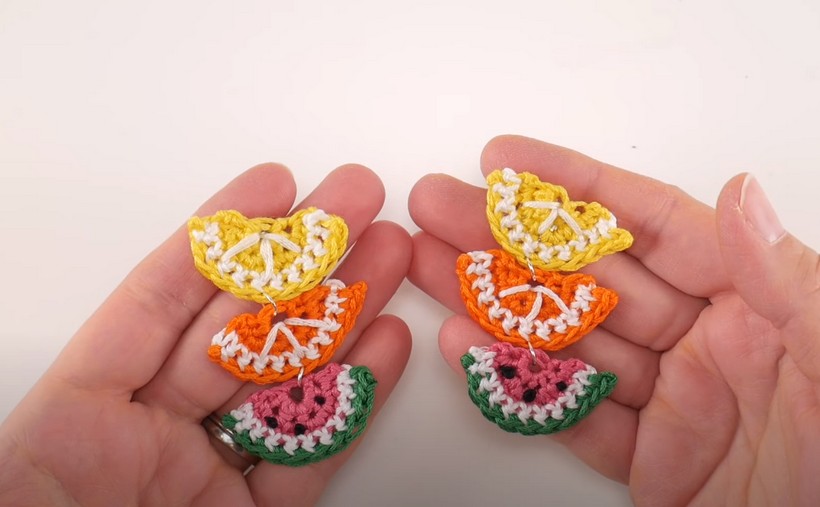 How To Crochet Fruit Slice Earrings