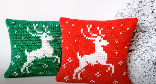 How To Crochet Reindeer Pillow