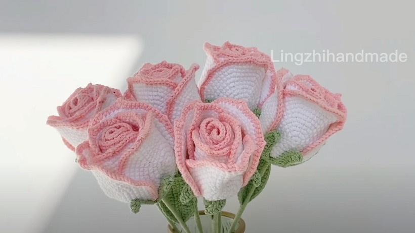 How To Crochet Rose Bouquet