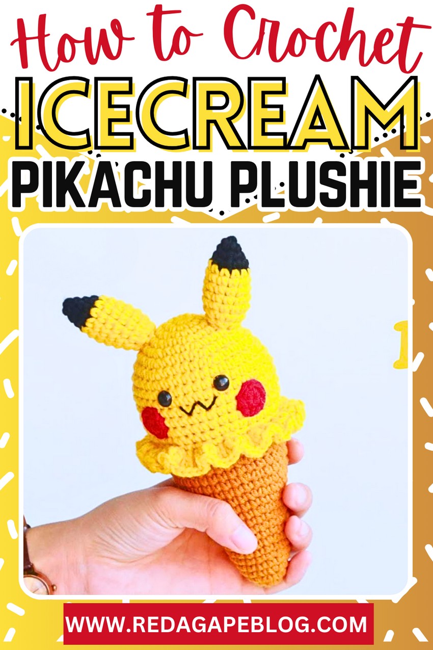 Ice Cream Pikachu Amigurumi