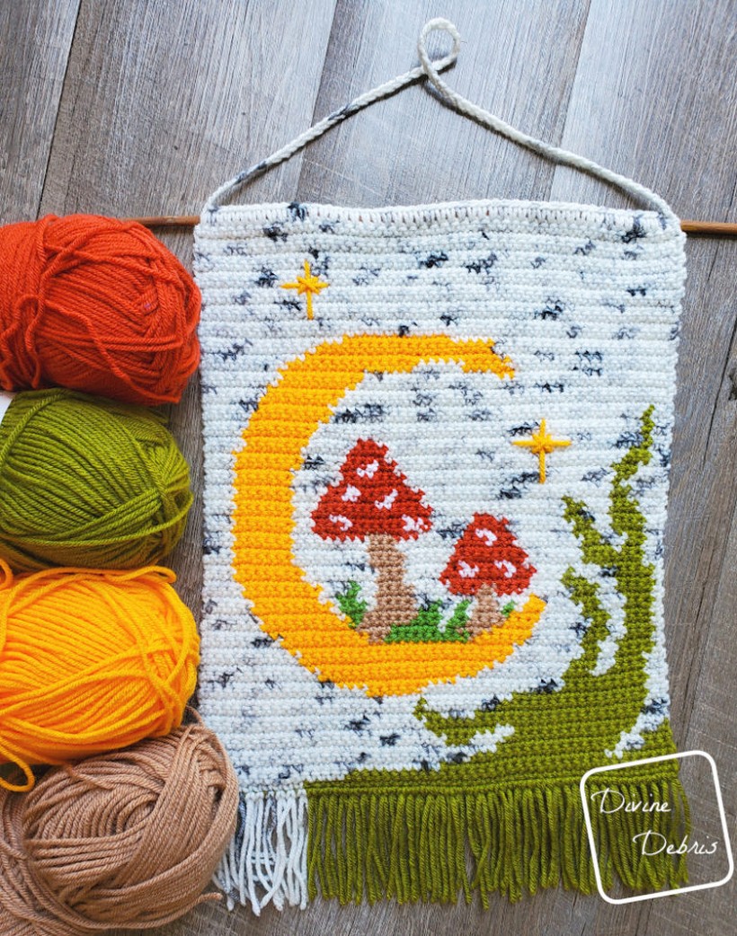 Crochet Moon Wall Hanging