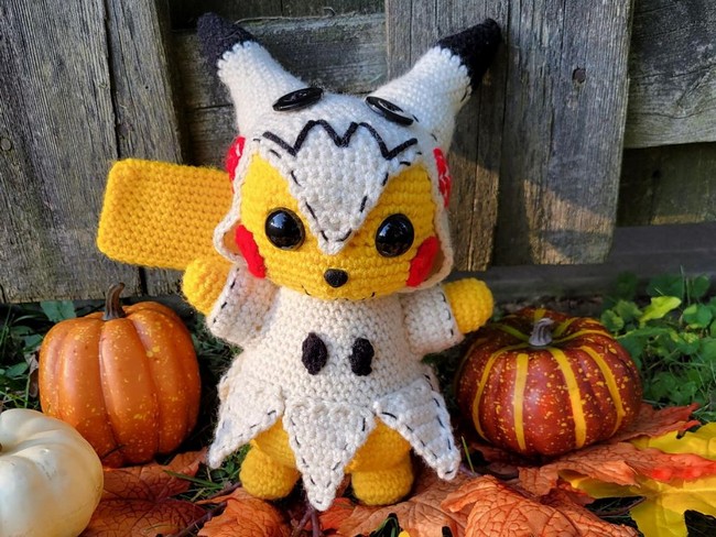 Pikachu In Mimikyu Costume Amigurumi