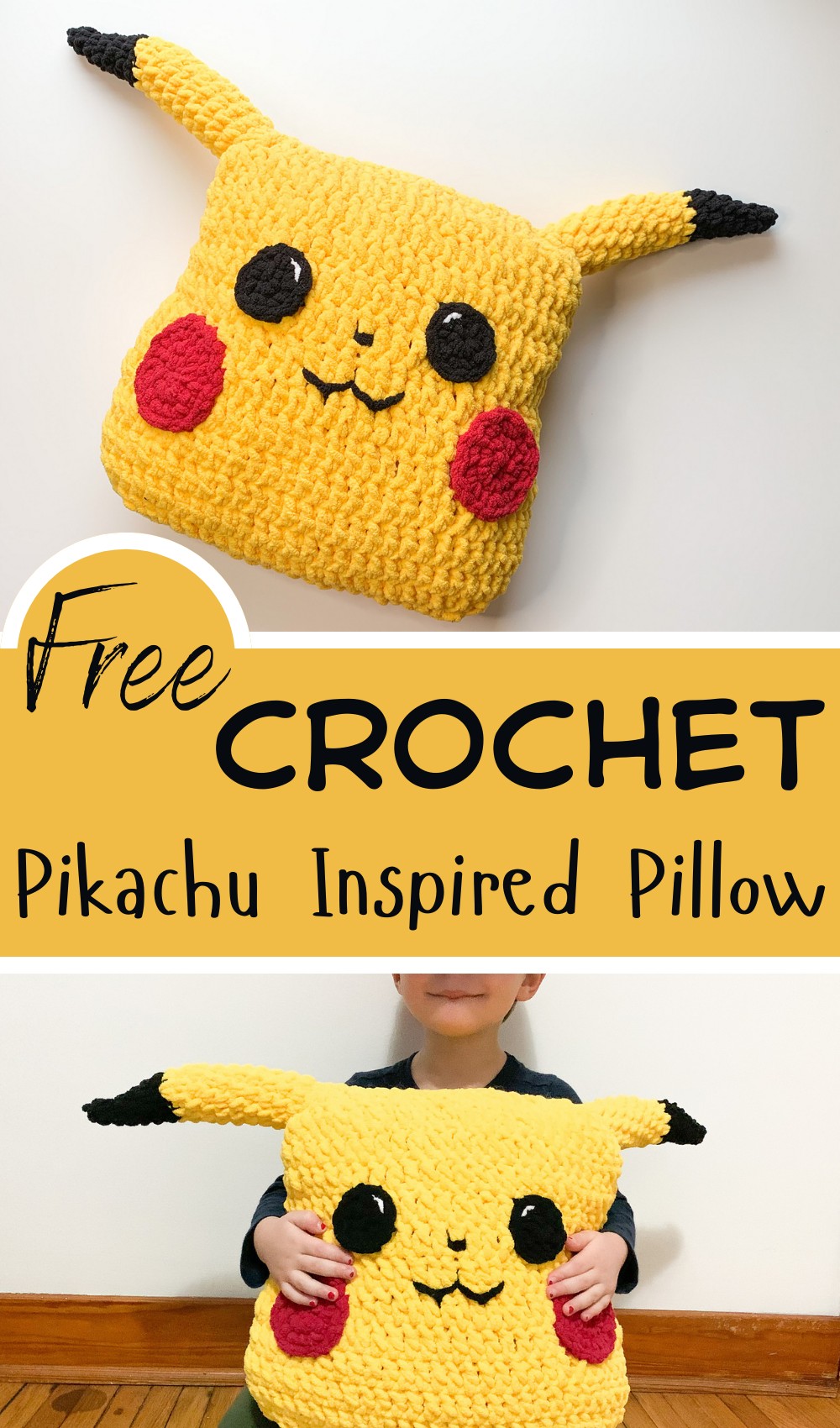 Pikachu Inspired Pillow