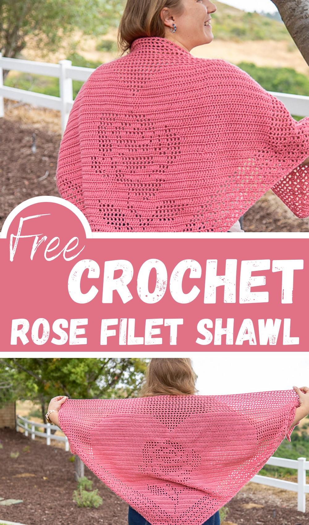 Rose Filet Crochet Shawl
