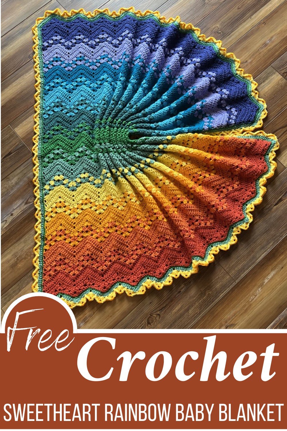 Sweetheart Rainbow Baby Blanket