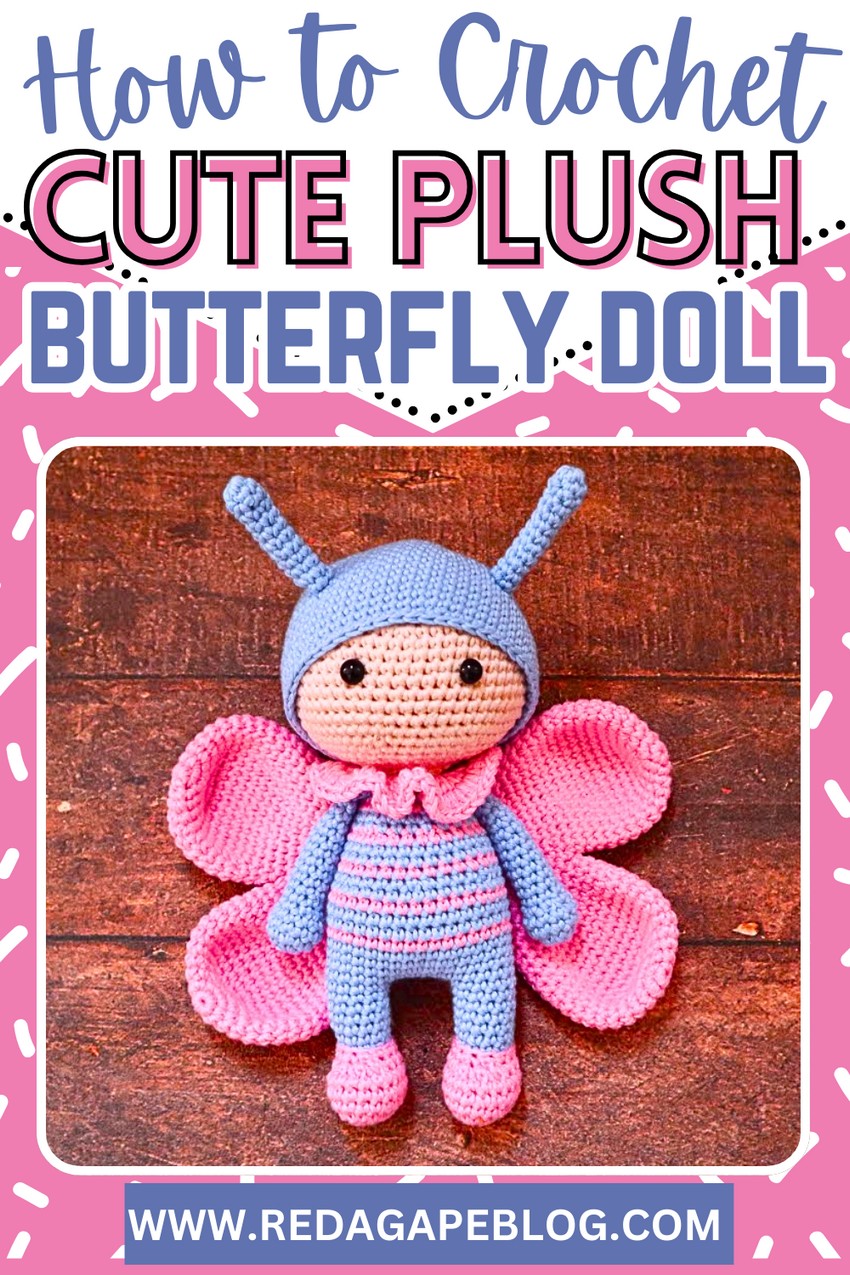 crochet butterfly doll