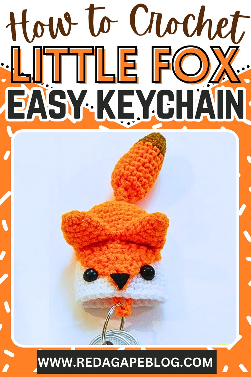 crochet fox keychain