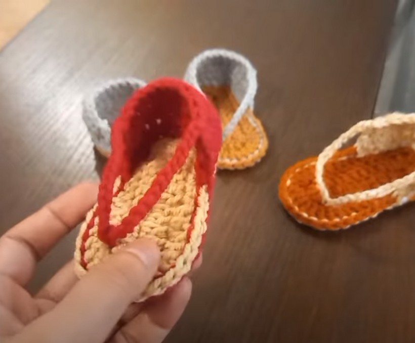 Crochet Baby Slippers Shoes Sandals Flip Flops