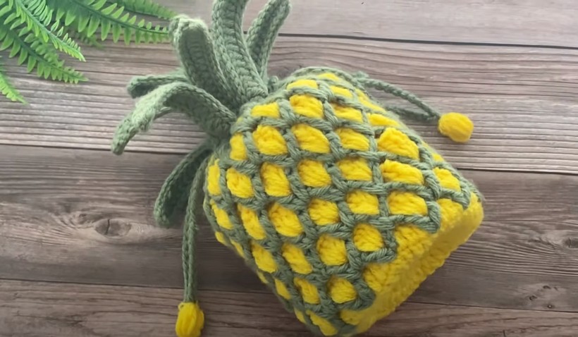 Easy Crochet Pineapple Bag