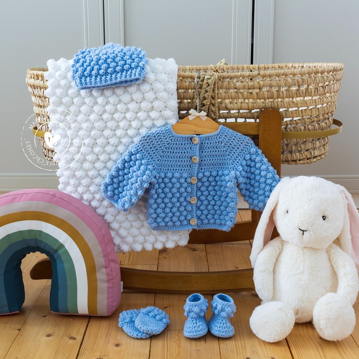 Bobble Crochet Baby Cardigan Pattern
