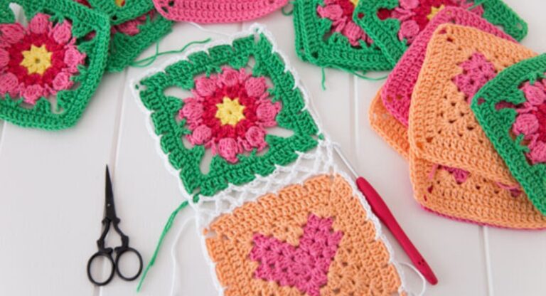 Crochet Lace Join Method For Squares Tutorial For Beginners