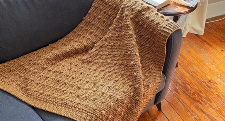 12 Crochet Bobble Stitch Blanket Patterns For Beginners