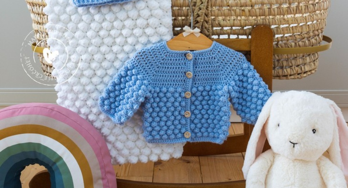 Crochet Bobble Stitch Cardigan Patterns