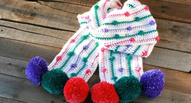11 Crochet Bobble Stitch Scarf Patterns