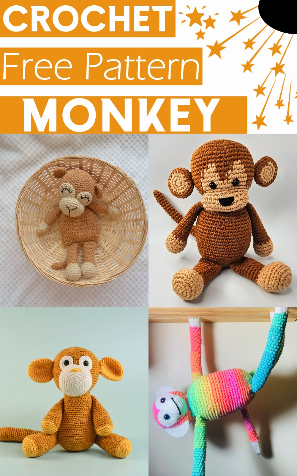 13 Free Crochet Monkey Patterns For Adorable Amigurumi 