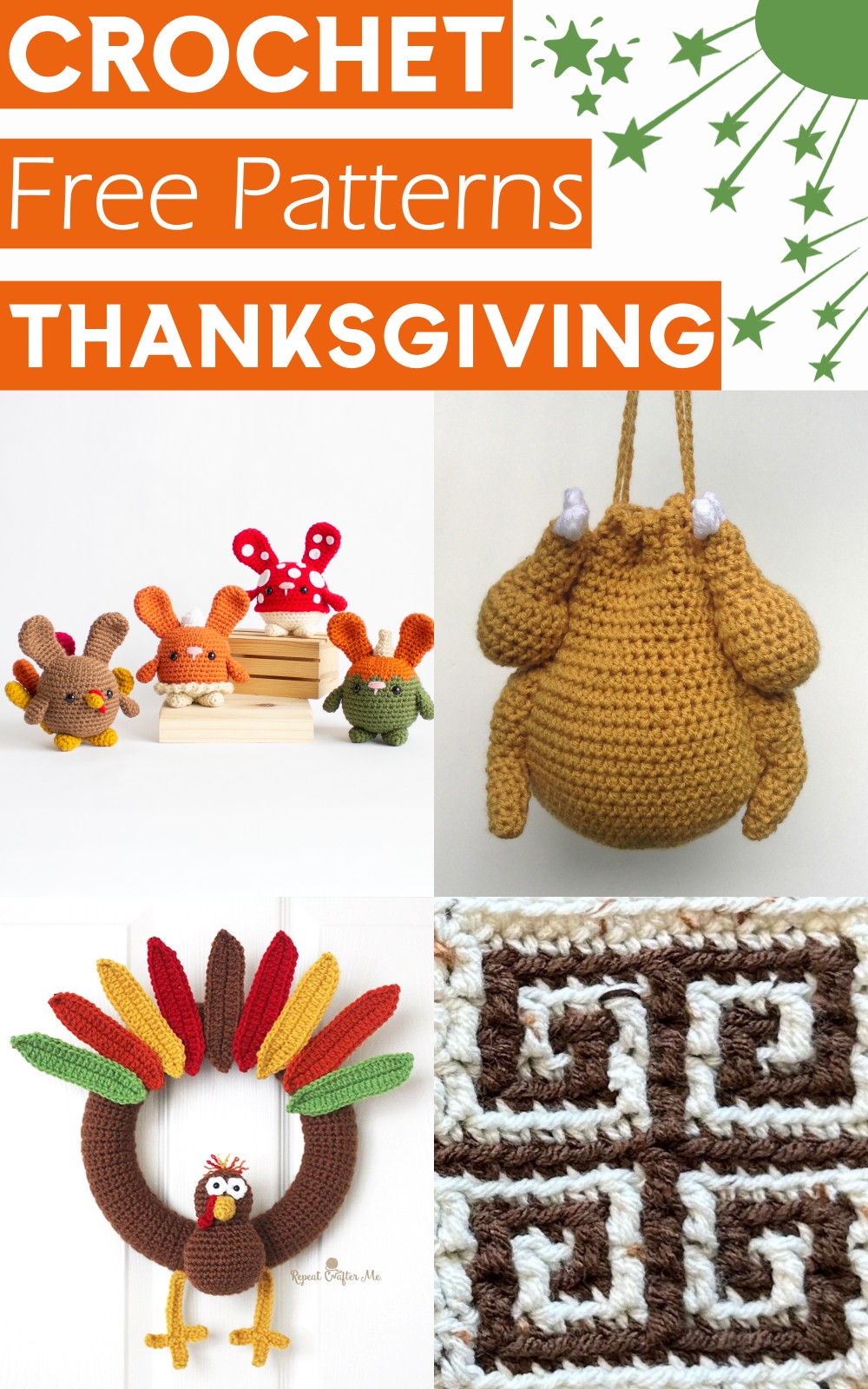  Crochet Thanksgiving Patterns For Toys, Decor & Food