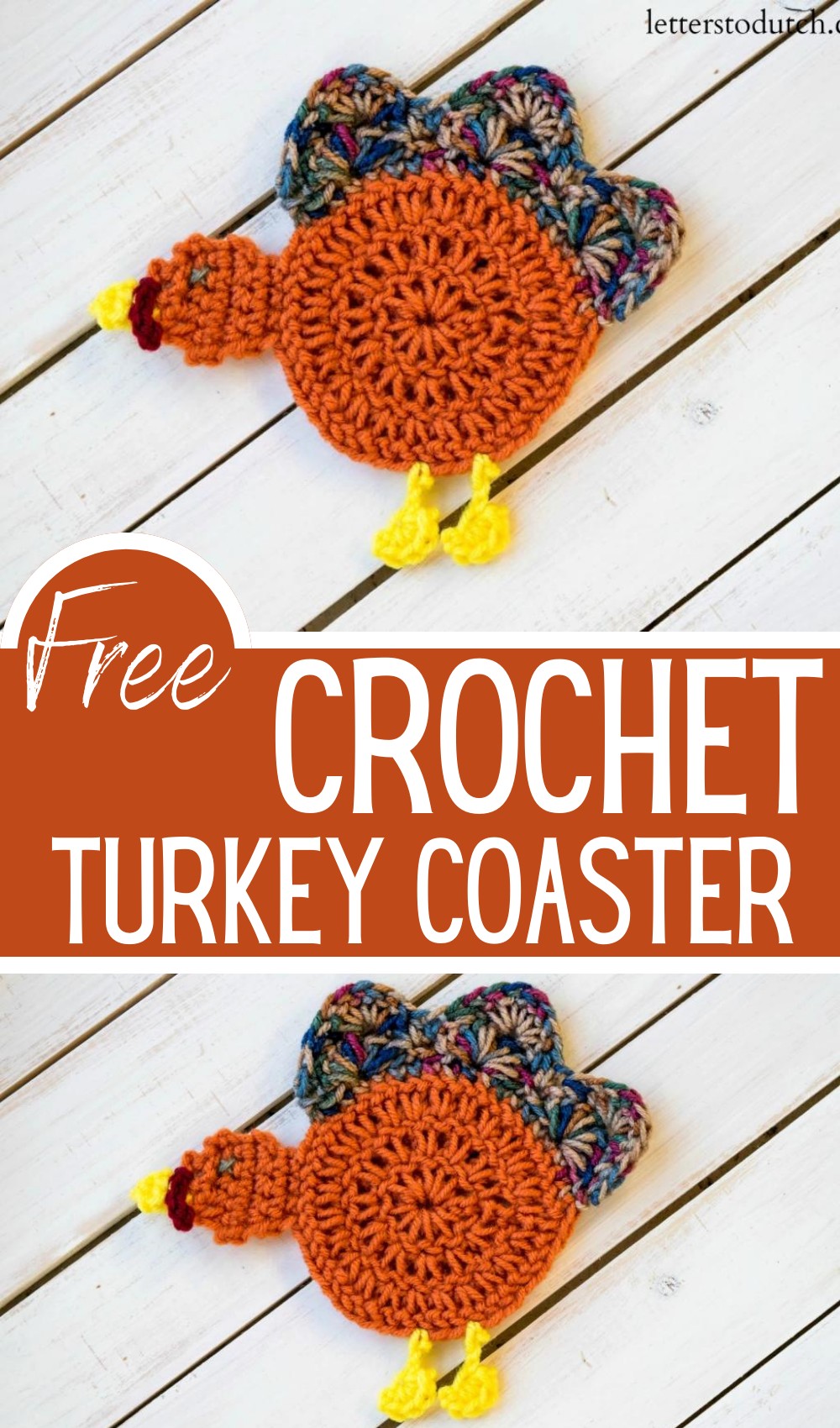 Crochet Turkey Coaster Pattern